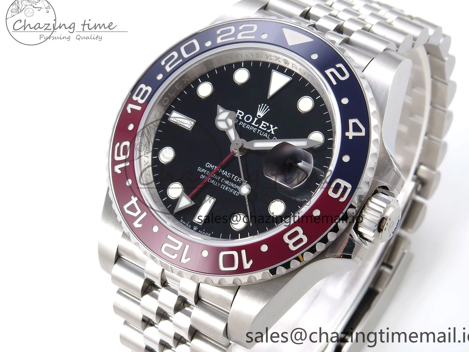0217 Sustainable GMT-Master II 126710 BLRO 904L QF 1:1 Best Edition on Jubilee Bracelet SH3285 V 1221